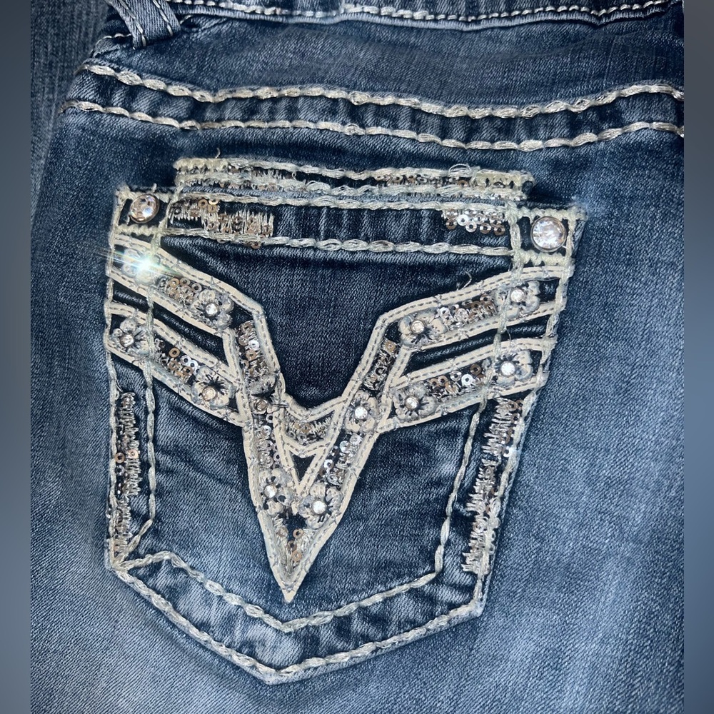 Vigoss Women’s Bling Jeans Sz 7/8 - Picture 3 of 4